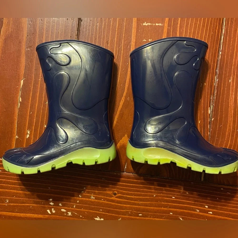Rain boots Blue and Green Toddler